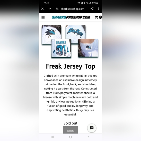 San Jose Sharks Jersey - Shark Freak (M) - Picture 9 of 10